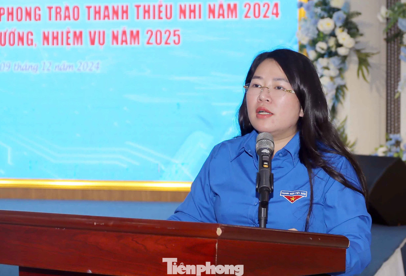 Chị Nguyễn Thị Phương Thúy - Bí thư Tỉnh Đoàn Nghệ An phát biểu tại Hội nghị.