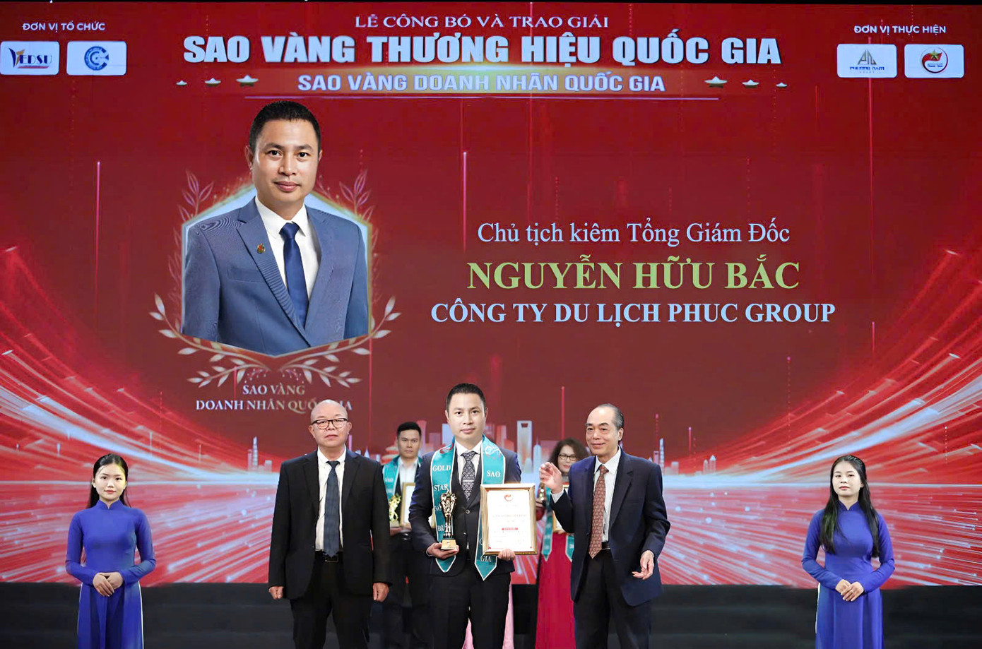 Ông Nguyễn Hữu Bắc được trao danh hiệu Sao vàng Doanh nhân Quốc gia năm 2024.