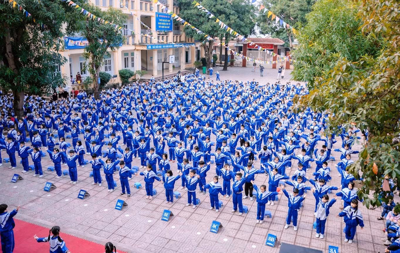 Một tiết hoạt động tập thể của trường Tiểu học Hà Huy Tập 2 (TP. Vinh, Nghệ An).
