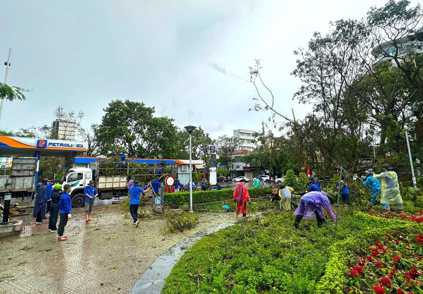 Sáng 10/9, đội hình thanh niên tình nguyện Nghệ An đã có mặt tại thành phố Hải Phòng để triển khai công việc.