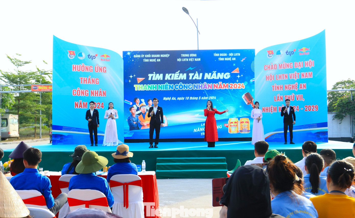 Chiều 18/5, tại Công ty Cổ phần May Halotexco (xã Phúc Thọ, huyện Nghi Lộc, tỉnh Nghệ An), T.Ư Hội Liên hiệp Thanh niên Việt Nam, Tỉnh Đoàn, Hội Liên hiệp Thanh niên tỉnh Nghệ An và Đảng uỷ Khối Doanh nghiệp tỉnh Nghệ An phối hợp tổ chức Ngày hội Thanh niên công nhân năm 2024. Chiều 18/5, tại Công ty Cổ phần May Halotexco (xã Phúc Thọ, huyện Nghi Lộc, tỉnh Nghệ An), T.Ư Hội Liên hiệp Thanh niên Việt Nam, Tỉnh Đoàn, Hội Liên hiệp Thanh niên tỉnh Nghệ An và Đảng uỷ Khối Doanh nghiệp tỉnh Nghệ An phối hợp tổ chức Ngày hội Thanh niên công nhân năm 2024.