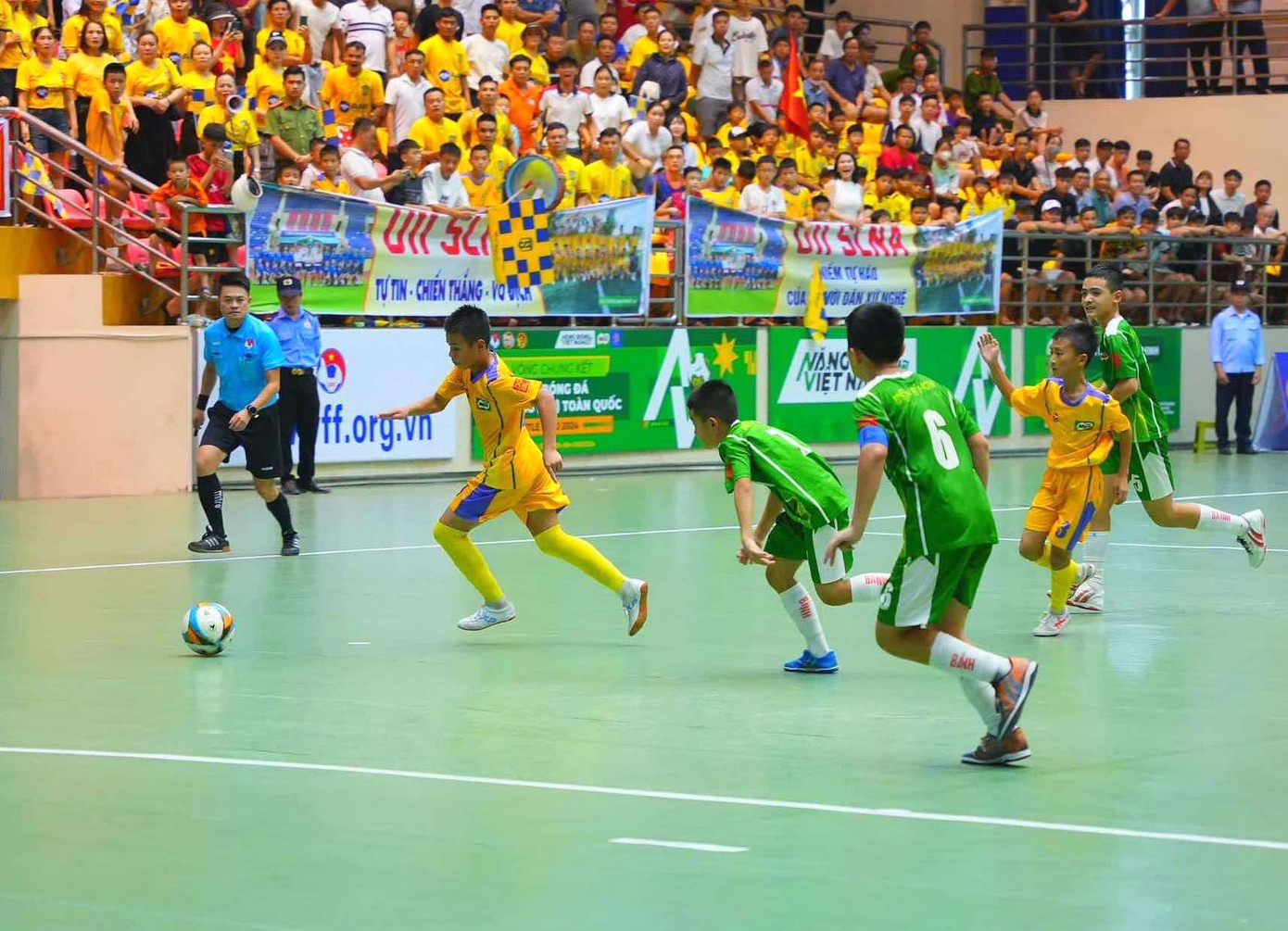 Màn trình diễn xuất sắc của đội U11 Sông Lam Nghệ An trong các trận đấu tại Giải bóng đá Nhi đồng toàn quốc 2024.