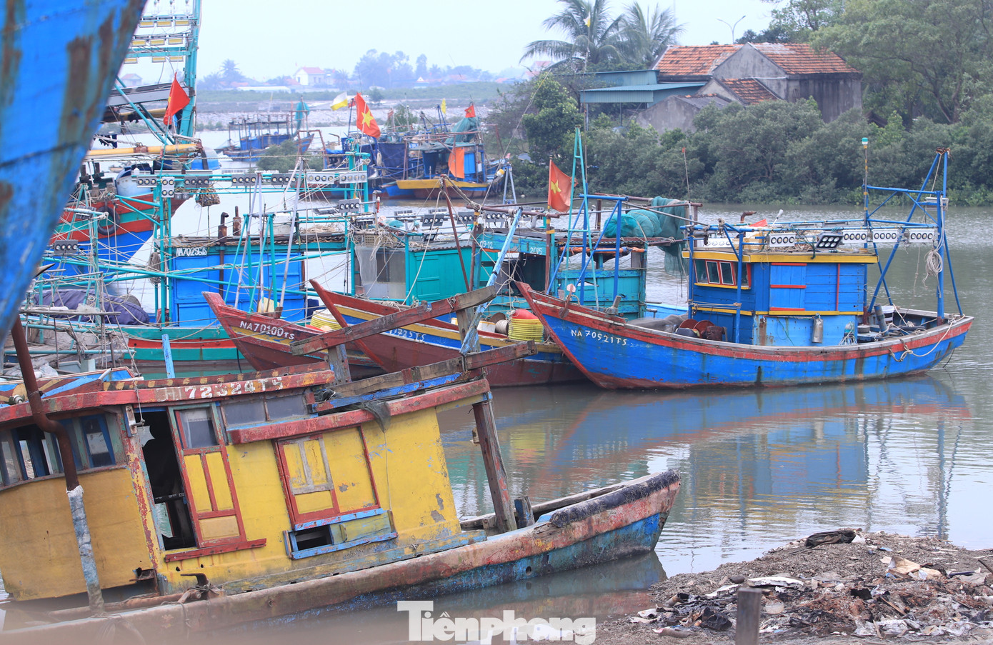 Tại cơ sở sửa chữa tàu thuyền của ông Nguyễn Văn Hùng (xã Phú Nghĩa, huyện Quỳnh Lưu) luôn có 18 công nhân tất bật làm việc mỗi ngày. Mỗi người thợ đều có nhiệm vụ riêng từ thợ mộc, thợ máy, thợ sơn… để sửa chữa, tân trang tàu thuyền.