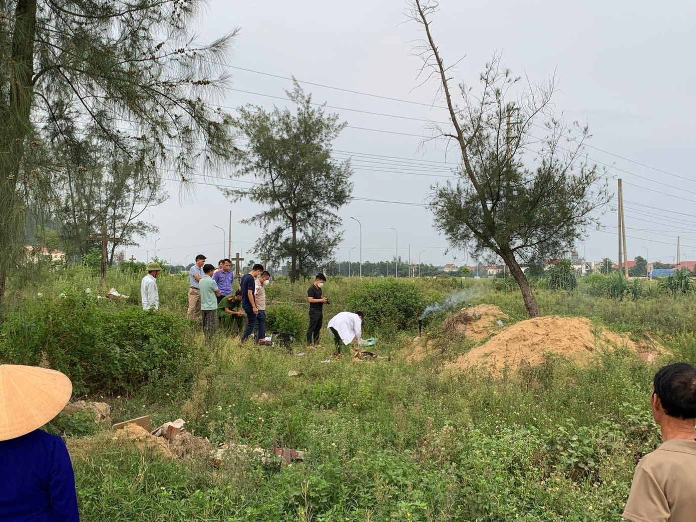 Hiện trường phát hiện vụ việc.