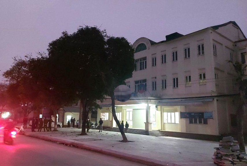 Trụ sở Phòng giao dịch ngân hàng nơi xảy ra vụ cướp manh động.