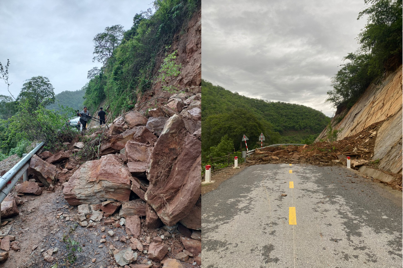 Nhiều tuyến đường bị chia cắt. Nhiều tuyến đường bị chia cắt.