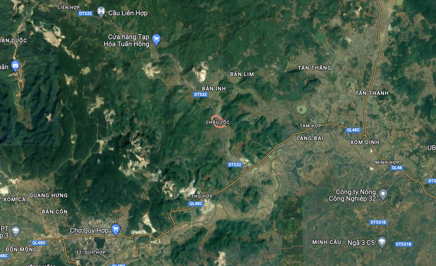 Địa bàn xã Châu Lộc (huyện Quỳ Hợp, Nghệ An) nơi xảy ra vụ án. Địa bàn xã Châu Lộc (huyện Quỳ Hợp, Nghệ An) nơi xảy ra vụ án.