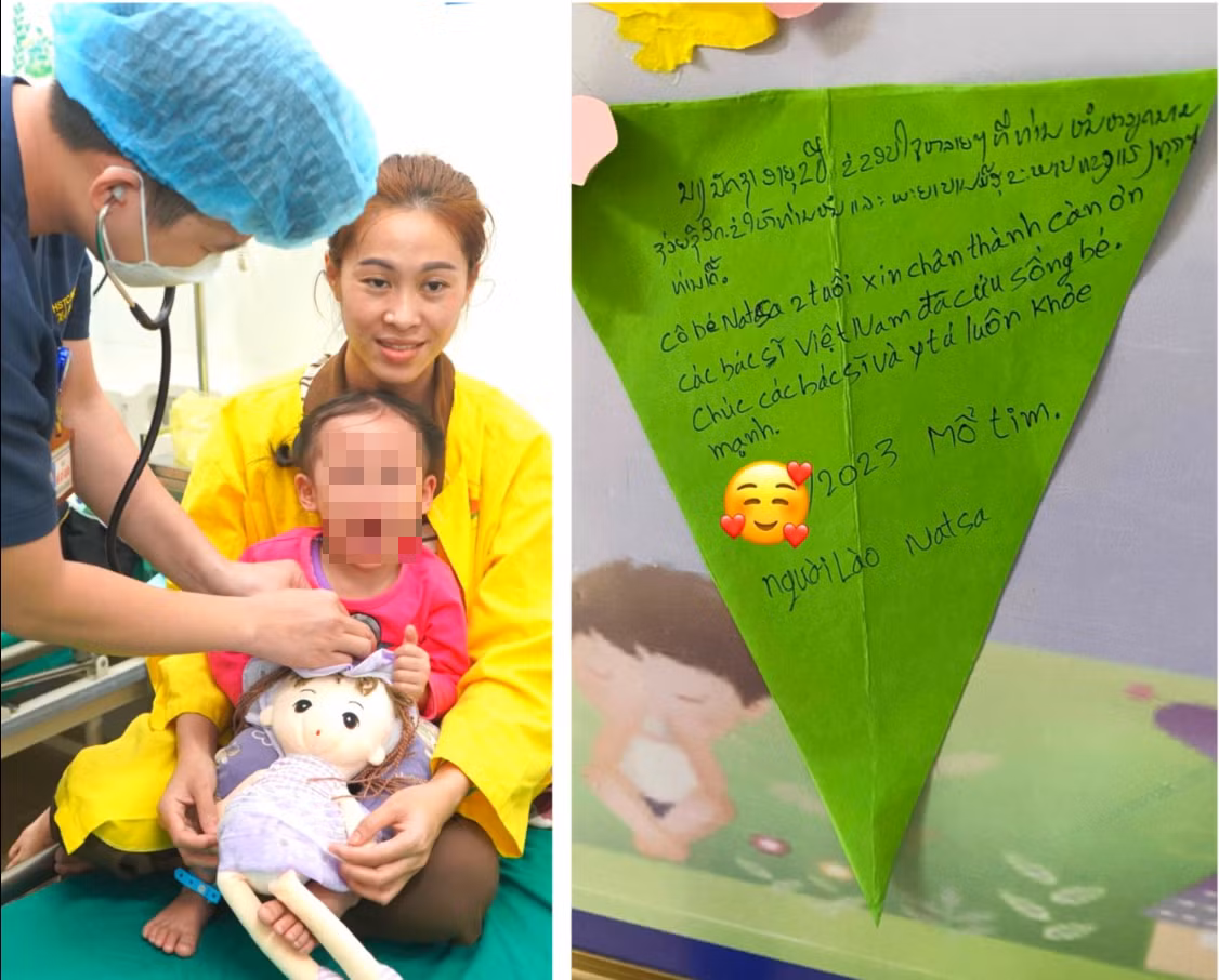 Cháu Nát Sa khỏe mạnh, ôn định sức khỏe sau ca phẫu thuật vá tim và được xuất viện trở về nước.