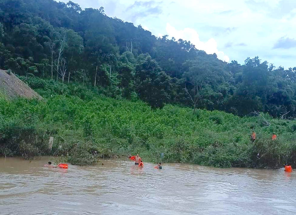 Khu vực sông Hiếu nơi em Lương Thế Vinh bị nước sông cuốn mất tích.