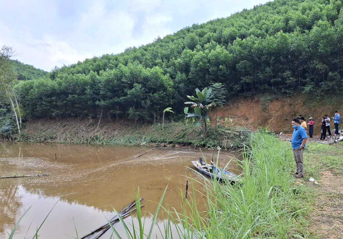 4 ao cá của người dân nơi phát hiện hàng loạt cá bị chết. 4 ao cá của người dân nơi phát hiện hàng loạt cá bị chết.