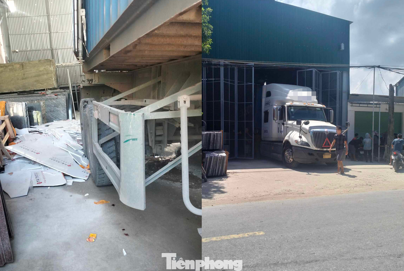 Hiện trường nơi xảy ra sự việc.