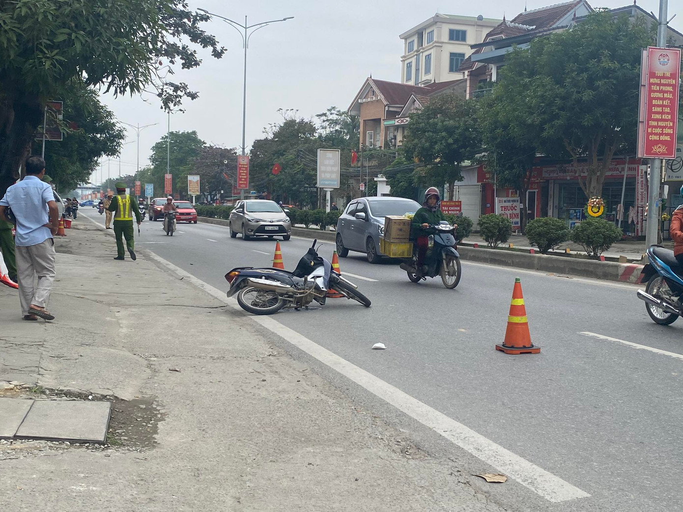 Hiện trường xảy ra sự việc.