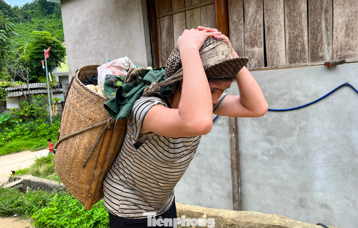 Chị Lữ Thị Minh (trú xã Hạnh Dịch, Quế Phong, Nghệ An), chia sẻ: công việc hái măng rất vất vả. Riêng việc cõng gùi măng nặng cả yến từ rừng về đến nhà là một quá trình dài với biết bao công sức. Để gùi măng đỡ đau, chị Minh vừa phải quấn khăn, đội mũ và lấy tay ôm đầu để giữ.