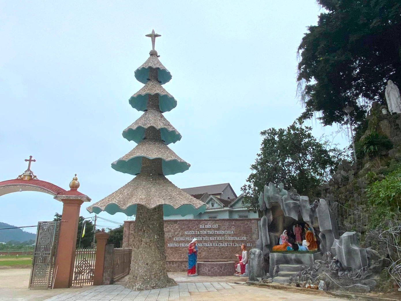 Cây thông Noel làm từ hàng triệu vỏ sò, ốc, hến hàu đã được công nhận kỷ lục Việt Nam. Cây thông Noel làm từ hàng triệu vỏ sò, ốc, hến hàu đã được công nhận kỷ lục Việt Nam.