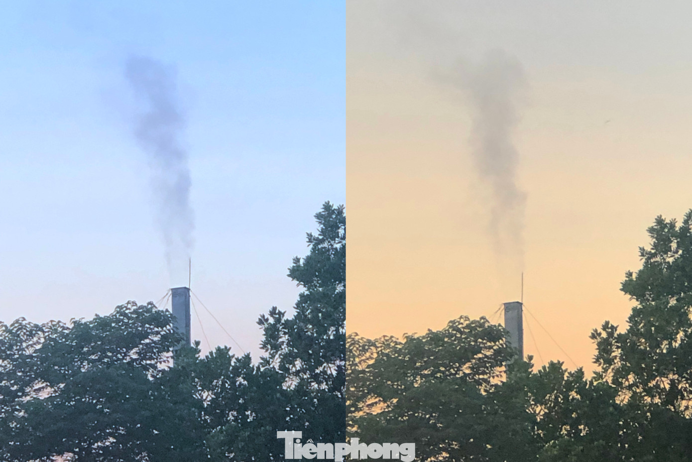 Bên trong xưởng có nhiều bể ngâm cao su, mỗi khi hoạt động thải ra khói đen, mùi hôi thối.