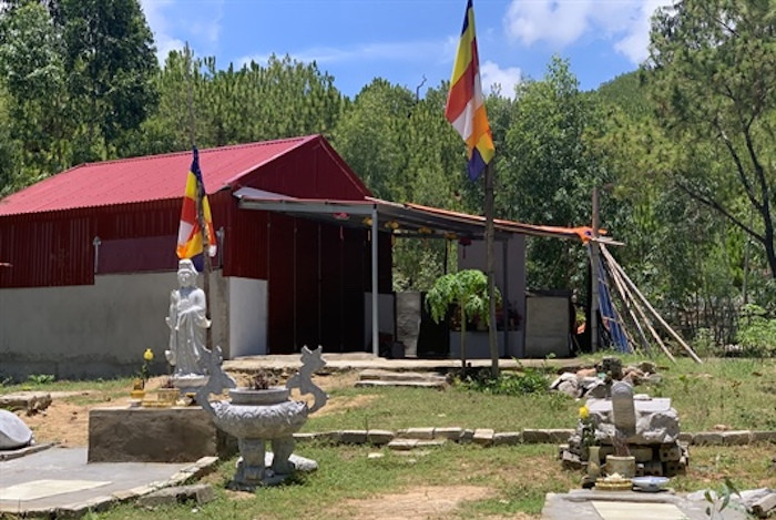 Ngôi chùa Mộc Thông nơi phát hiện cháu bé.