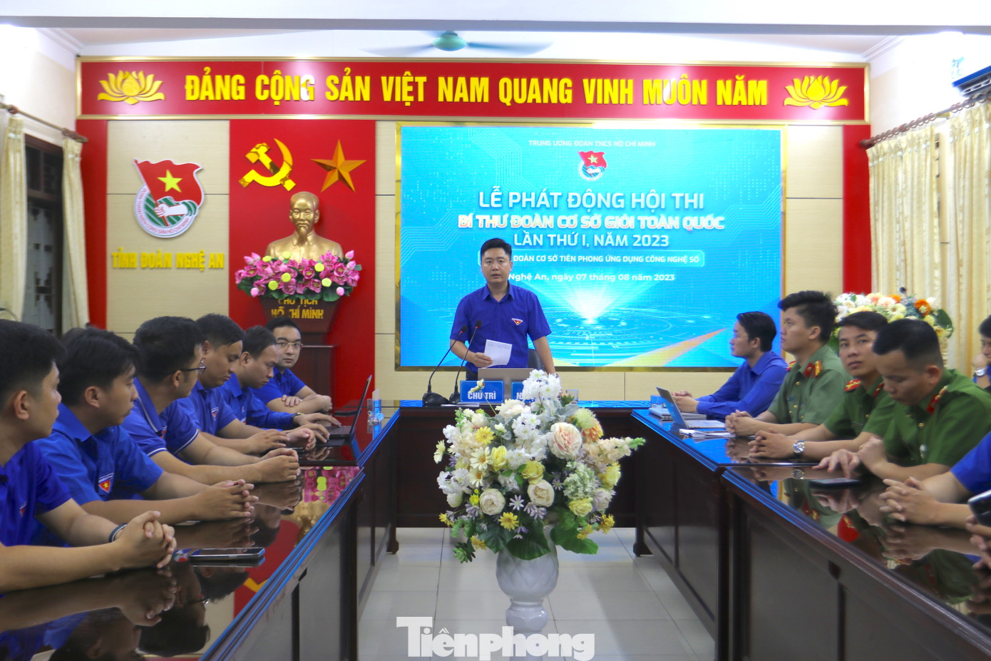 Anh Lê Văn Lương - Bí thư Tỉnh đoàn Nghệ An phát động Hội thi "Bí thư Đoàn cơ sở giỏi tỉnh Nghệ An" năm 2023.