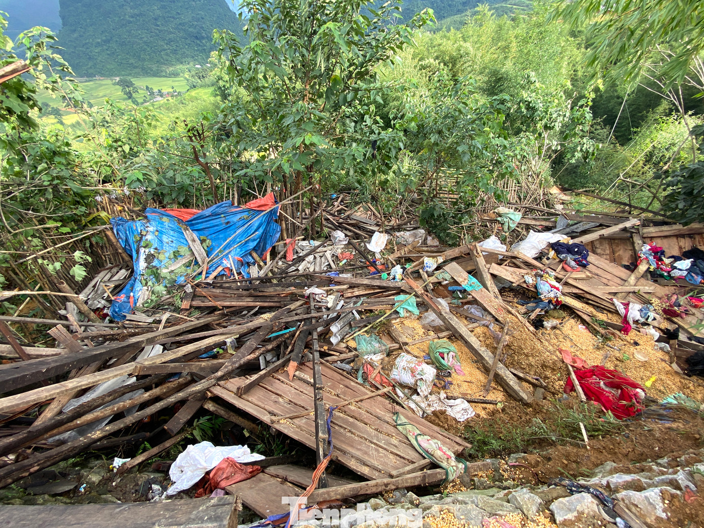 "Rạng sáng, chúng tôi nhận được tin báo nhà bà Chẹ bị đổ sập nên lực lượng công an xã lập tức đến hiện trường tìm kiếm. Sau khoảng 30 phút bới trong đống đổ nát, chúng tôi tìm thấy cháu C. rồi lập tức đưa đi bệnh viện cấp cứu. Tuy nhiên do vết thương quá nặng, cháu bé đã tử vong sau đó", Đại úy Bàn Dào Phin (công an viên xã Vũ Nông) thông tin.