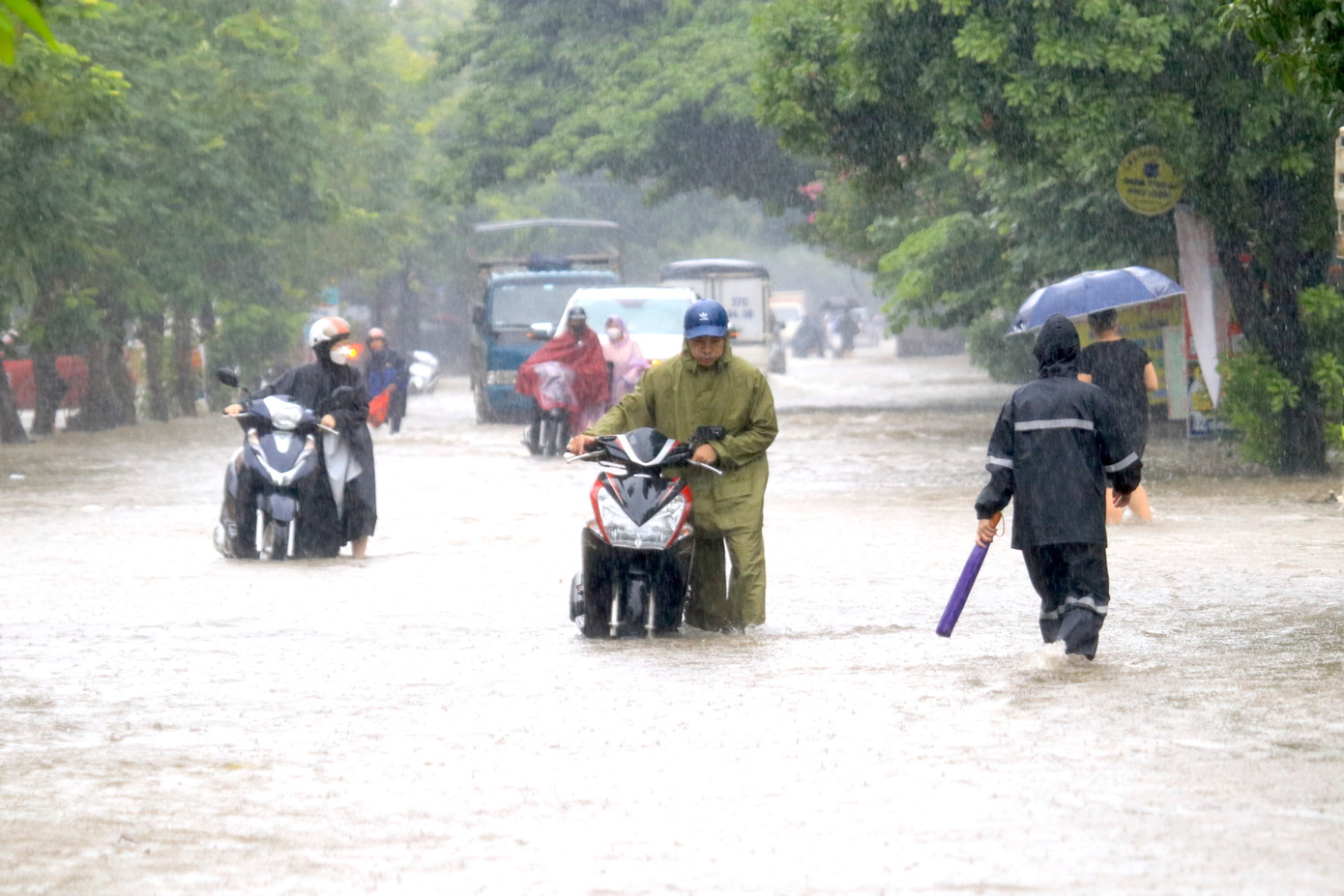 Nhiều xe máy cũng rơi vào tình trạng tương tự.