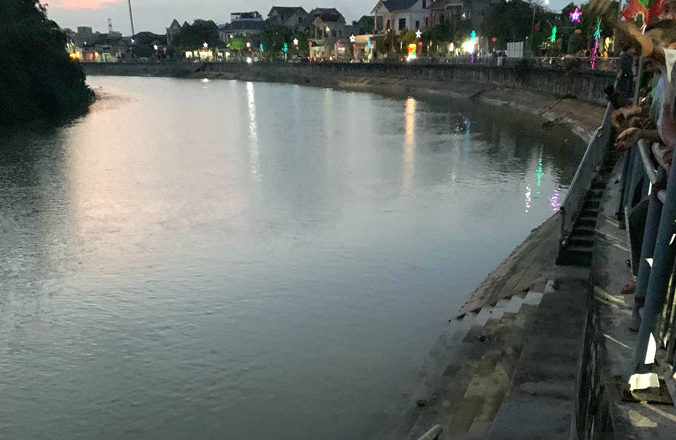 Khu vực sông Mai Giang nơi nam sinh Q. mất tích.