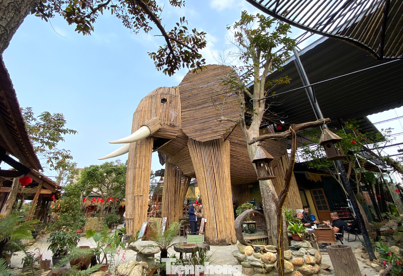 Mỗi chi tiết của voi đều được anh Nam thiết kế tỉ mỉ, từ đôi tai rộng vẫy gió đến chiếc vòi dài uốn cong mềm mại.