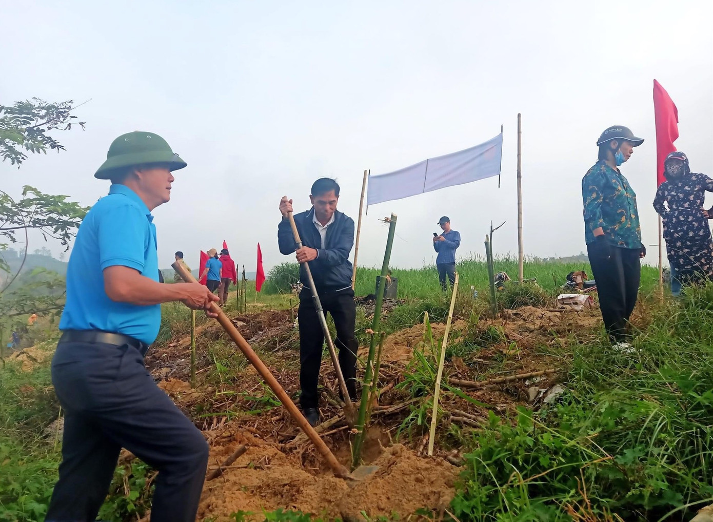 Việc trồng tre, mét dọc bờ sông Lam sẽ giúp giữ đất, hạn chế tình trạng xói mòn, sạt lở đất trên địa bàn huyện Anh Sơn. Việc trồng tre, mét dọc bờ sông Lam sẽ giúp giữ đất, hạn chế tình trạng xói mòn, sạt lở đất trên địa bàn huyện Anh Sơn.