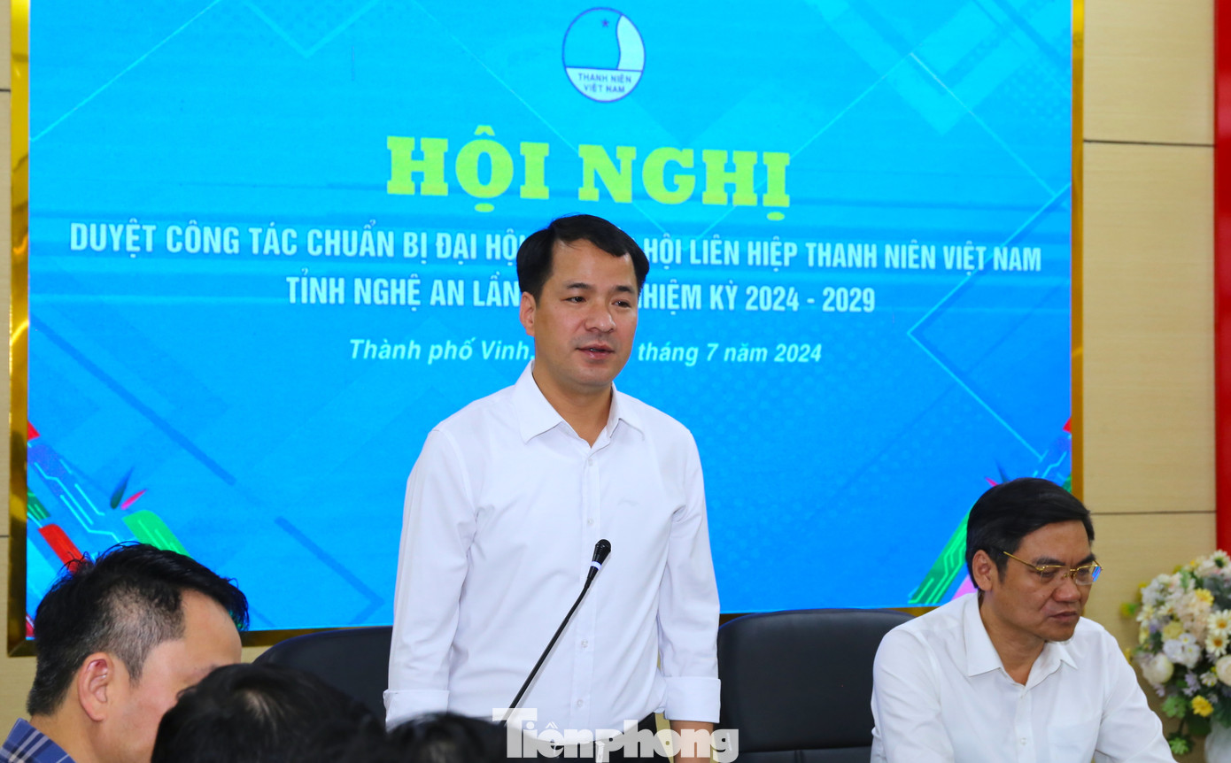 Anh Ngô Văn Cương - Bí thư T.Ư Đoàn phát biểu tại Hội nghị.