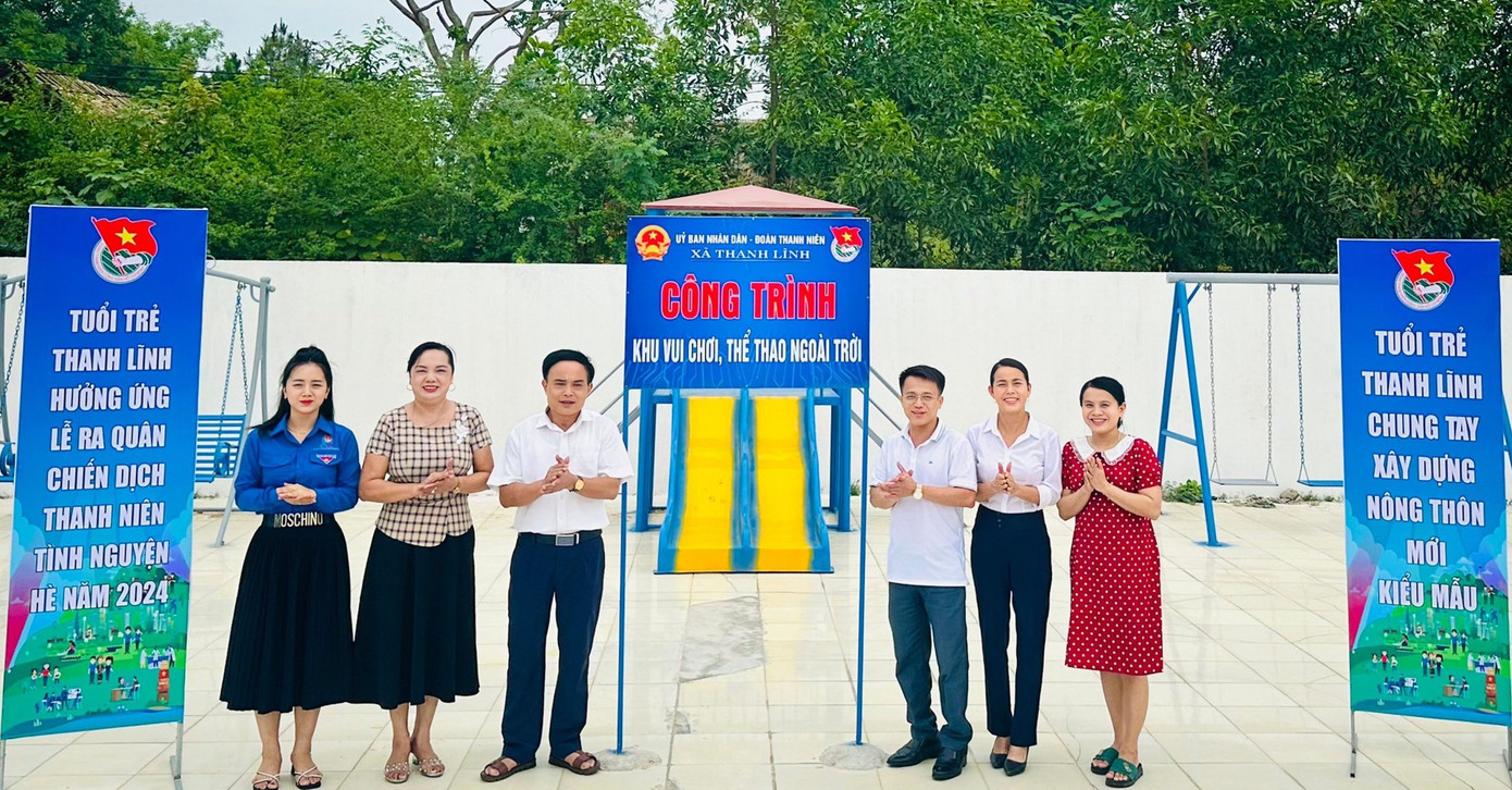 Tại xã Thanh Lĩnh (huyện Thanh Chương, Nghệ An), Đoàn xã đã khánh thành một công trình thanh niên khu vui chơi thể thao ngoài trời trị giá 60 triệu đồng.