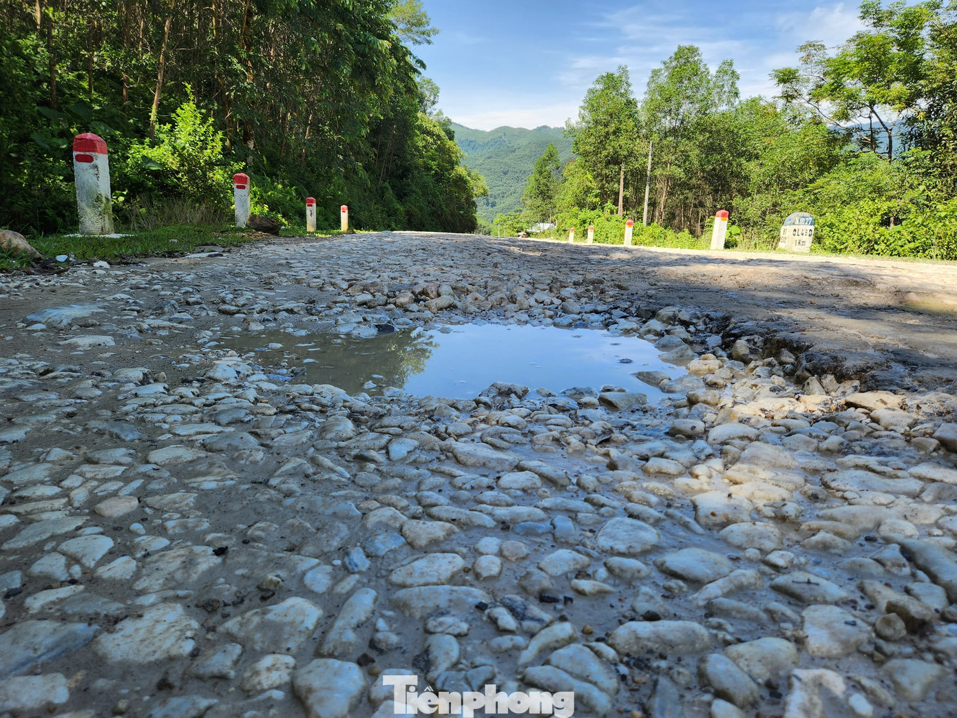 Sau hơn 40 năm sử dụng nhưng không được đầu tư nâng cấp, trong khi lưu lượng xe trọng tải lớn chạy nhiều đã khiến tỉnh lộ 532 xuống cấp trầm trọng. Cả tuyến đường dài 28km nhưng chỉ khoảng 1/6 con đường lành lặn, còn lại chằng chịt "ổ voi", "ổ gà".