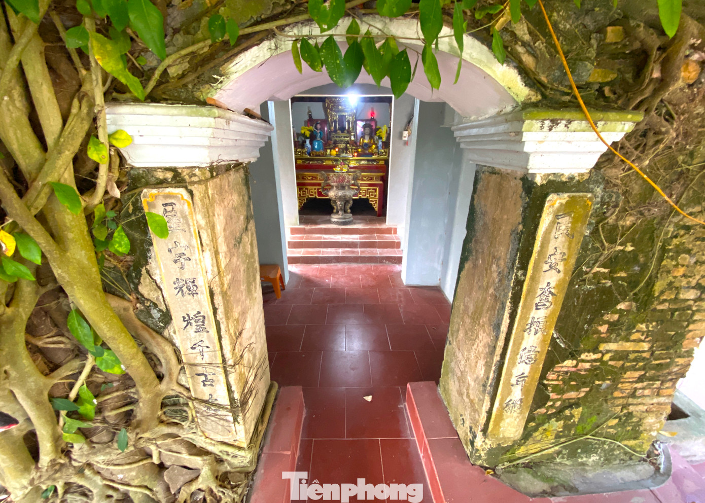 Toàn bộ am thờ được một cây xanh cổ thụ ôm kín, tạo nên vẻ cổ kính, huyền bí.