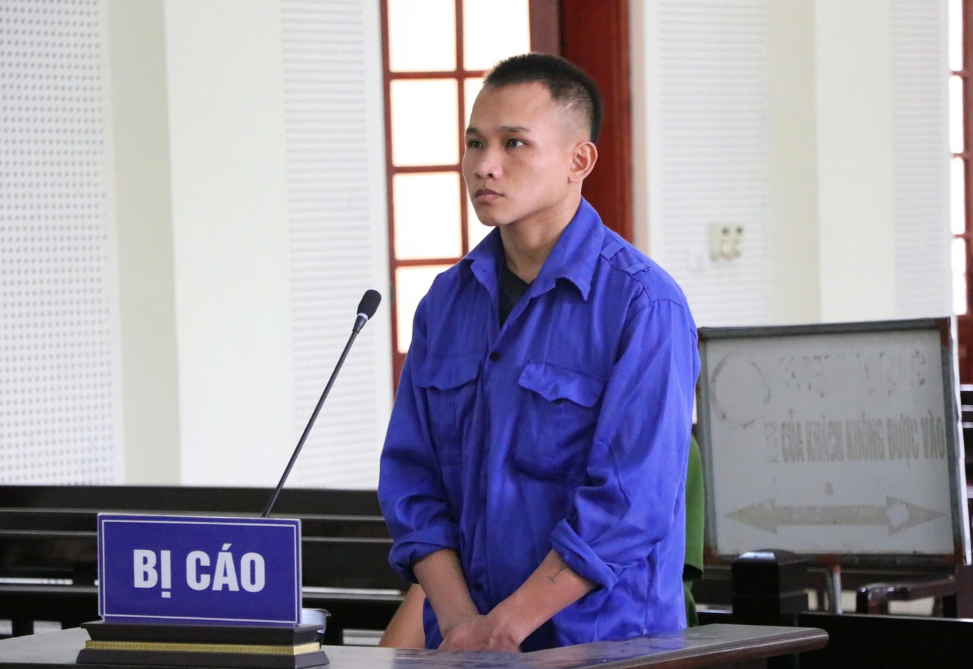 Bị cáo Cụt Khăm Hương tại phiên tòa.