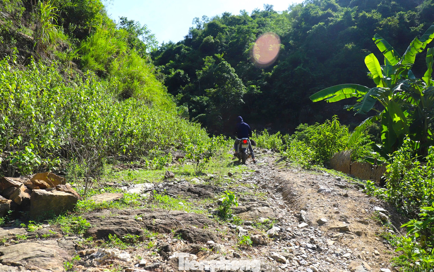 Những ngày nắng, người dân vẫn có thể chạy xe máy vào bản Cà Moong. Tuy quãng đường dài chỉ 18km nhưng phải mất gần 2 giờ đồng hồ đi xe bởi mặt đường lởm chởm đất đá. Còn những ngày mưa, tuyến đường này không thể đi lại.