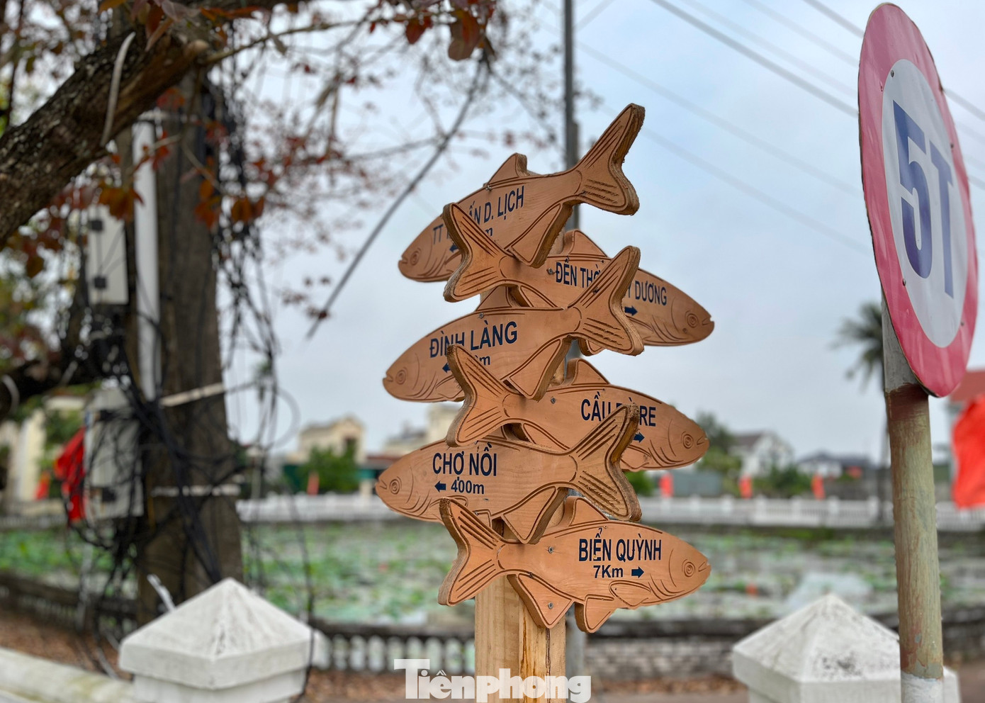 Ở các ngã đường đều được cắm biển chỉ dẫn rõ ràng tới những địa danh nổi tiếng trên địa bàn xã để du khách dễ dàng tìm đến thăm. Các địa danh đều được ghi trên tấm gỗ tạo hình bằng con cá gỗ. Năm 2023, xã Quỳnh Đôi cũng đã ra mắt tour du lịch “Làng cá gỗ - Sau ánh hào quang”.