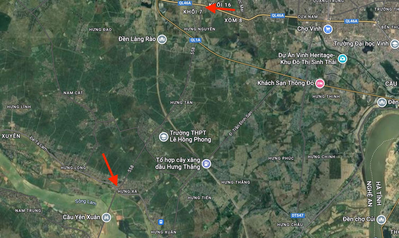 Tuyến tỉnh lộ 542C dài khoảng 7km, đi qua 4 xã của huyện Hưng Nguyên. Điểm đầu tuyến là ngã 3 giao với Quốc lộ 46 và điểm cuối là cầu Yên Xuân nối qua tỉnh Hà Tĩnh.