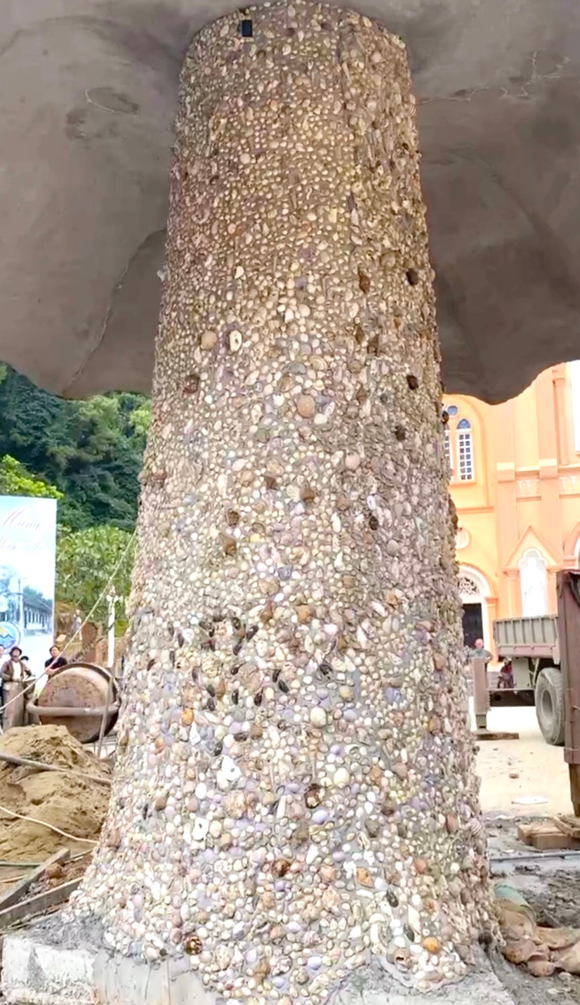 Linh mục quản xứ An-tôn Hoàng Trung Hoa cho biết, ý tưởng tạo nên cây thông Giáng sinh độc đáo này với mong muốn dùng chính sản phẩm bản địa, xứ đạo vùng biển và dùng chính công sức của mình như lễ vật dâng Chúa. Linh mục quản xứ An-tôn Hoàng Trung Hoa cho biết, ý tưởng tạo nên cây thông Giáng sinh độc đáo này với mong muốn dùng chính sản phẩm bản địa, xứ đạo vùng biển và dùng chính công sức của mình như lễ vật dâng Chúa.