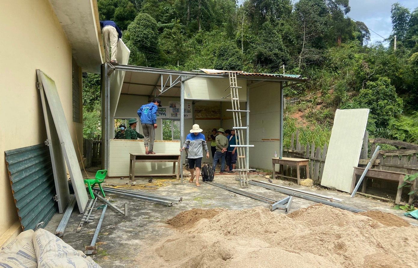 Một số điểm trường ở xã Tri Lễ đã được sửa sang, chuẩn bị cơ sở vật chất để đáp ứng cho việc dạy, học.