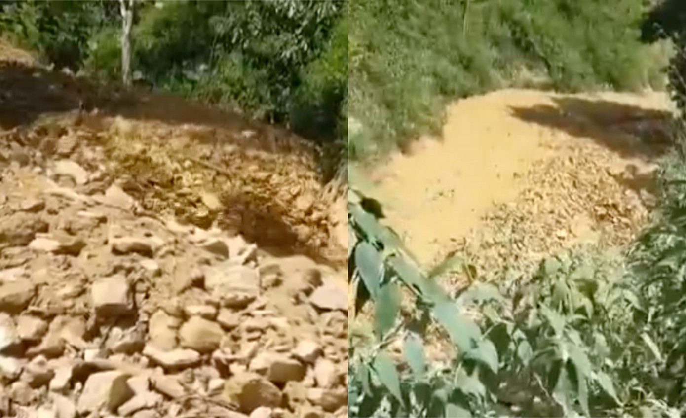 Lũ ống cuốn theo lượng đất đá lớn trôi xuống phía dưới. Lũ ống cuốn theo lượng đất đá lớn trôi xuống phía dưới.