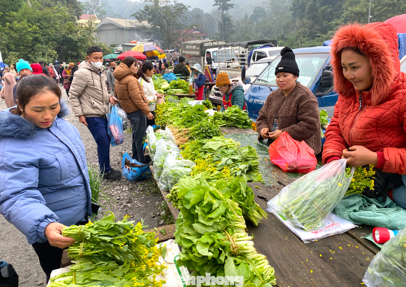 Tại chợ bày bán các sản vật do chính người dân bản địa làm ra từ bó rau, củ quả đến đồ dùng, thủ công. Trong đó nhiều nhất là gian hàng bán rau cải mèo được người dân trồng trên những ngọn núi cao. Tại chợ bày bán các sản vật do chính người dân bản địa làm ra từ bó rau, củ quả đến đồ dùng, thủ công. Trong đó nhiều nhất là gian hàng bán rau cải mèo được người dân trồng trên những ngọn núi cao.