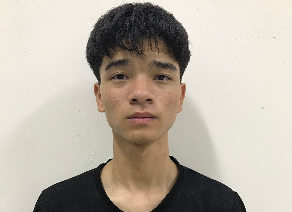 Đối tượng Khải tại công an.