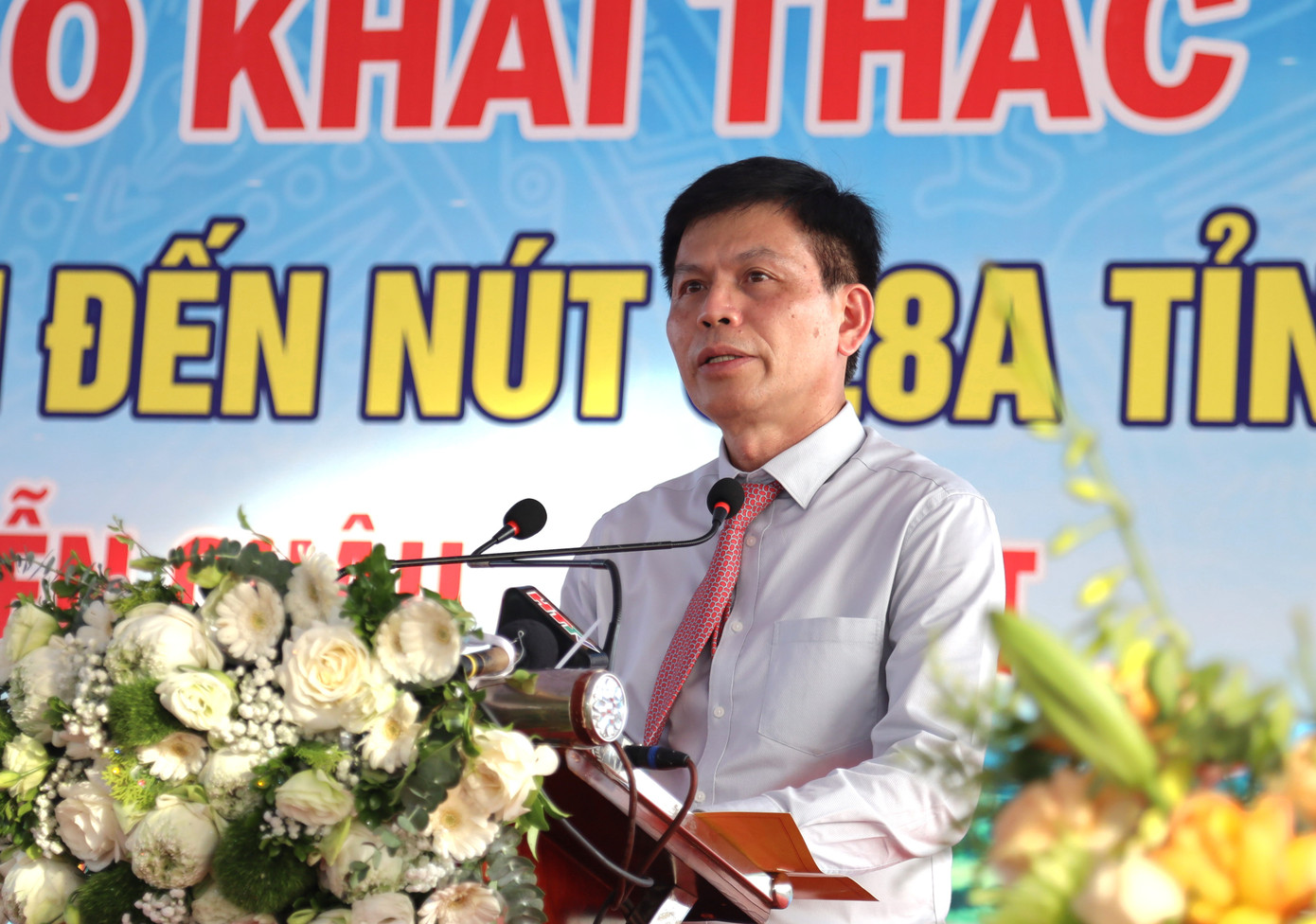 Thứ trưởng Bộ GTVT Lê Anh Tuấn phát biểu tại buổi lễ.