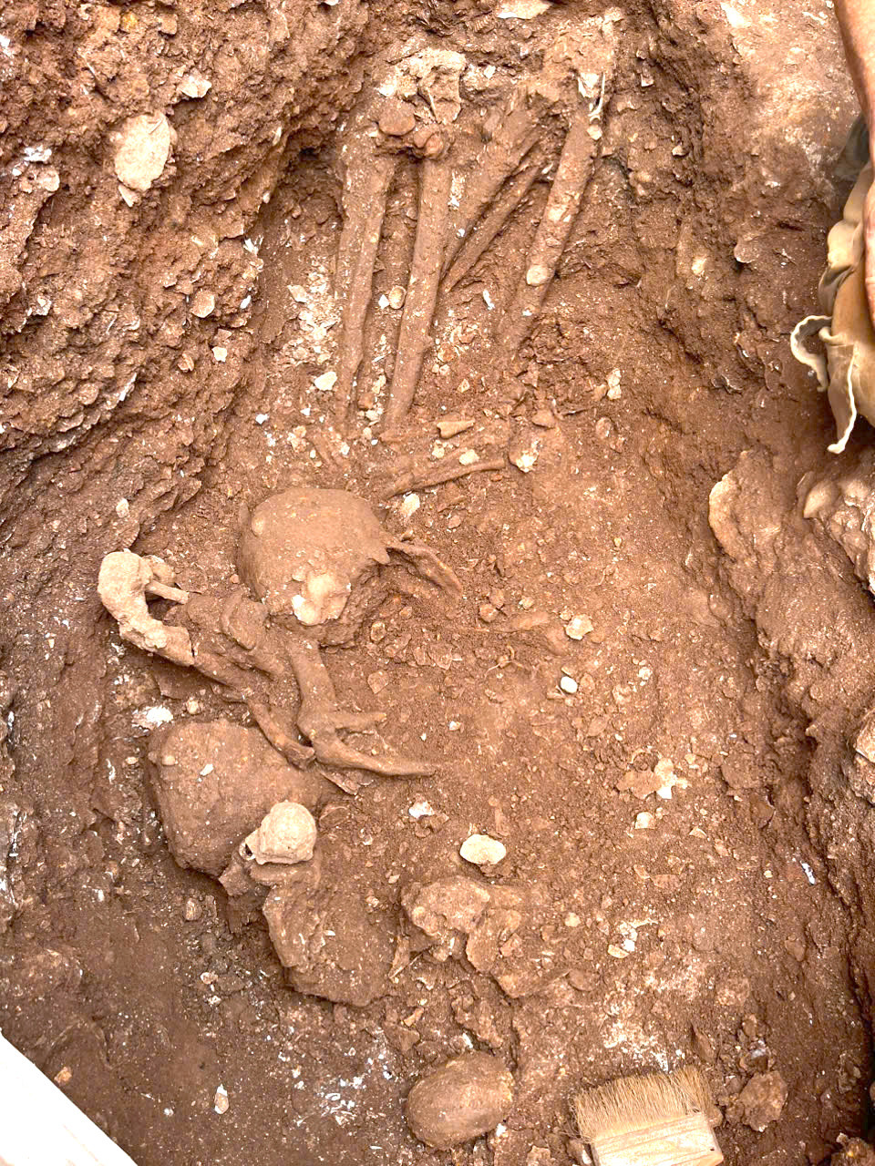 Sau hơn 1 tháng, lực lượng chức năng phát hiện nhiều hiện vật quan trọng, đặc biệt là phát hiện 9 di cốt được an táng theo tư thế bó gối. Sau hơn 1 tháng, lực lượng chức năng phát hiện nhiều hiện vật quan trọng, đặc biệt là phát hiện 9 di cốt được an táng theo tư thế bó gối.