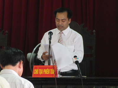 Tòa tuyên án. Ảnh: Bảo Thắng