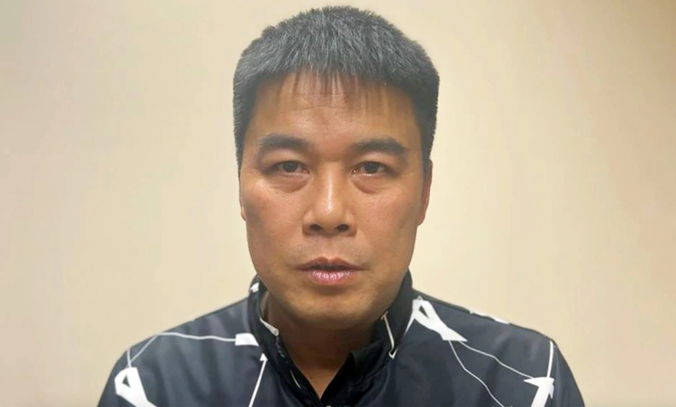 Chủ tịch tập đoàn Phúc Sơn - Hậu "Pháo" tại cơ quan điều tra. Ảnh: Bộ Công an.