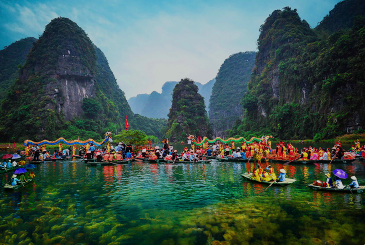 Khung cảnh sơn thuỷ hữu tình tại Tràng An.