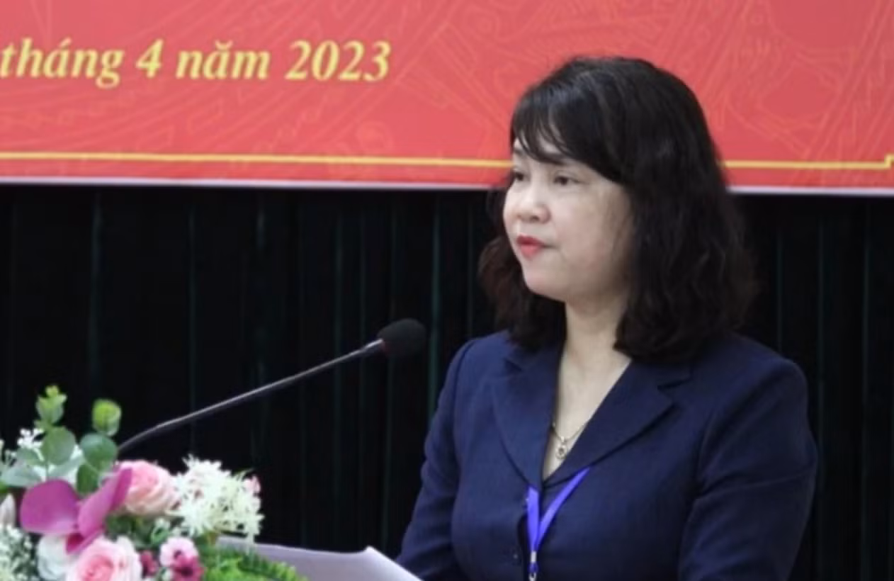 Chủ tịch UBND phường Định Công Nguyễn Thị Phượng. Ảnh: Vân Nhi