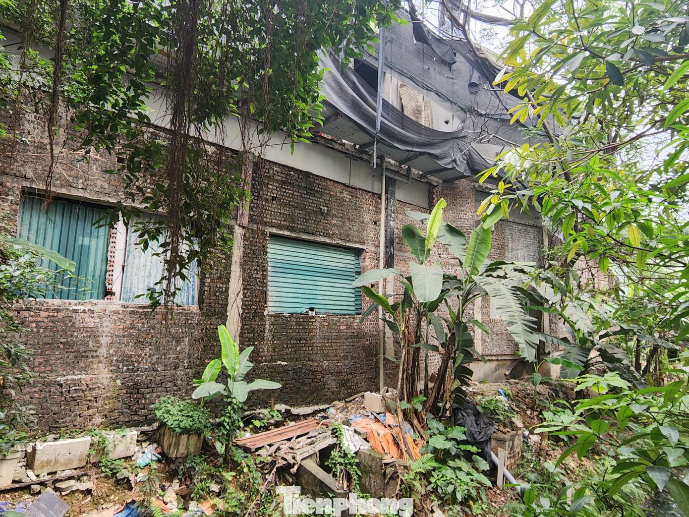 Đằng sau công trình không phép đã xuống cấp, phía sau hoang hóa