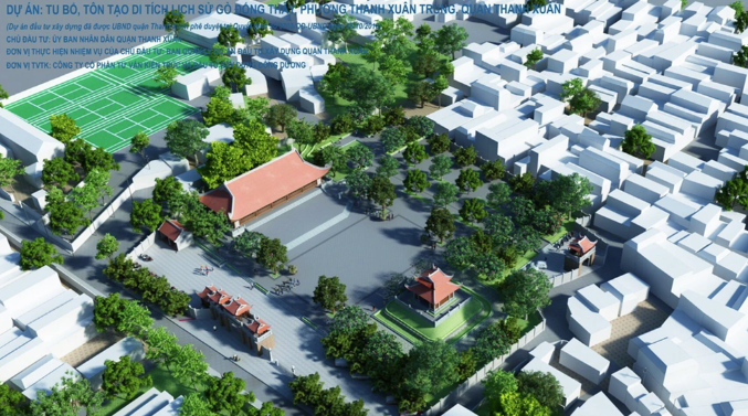 Phối cảnh dự án tu bổ di tích Gò Đống Thây Phối cảnh dự án tu bổ di tích Gò Đống Thây