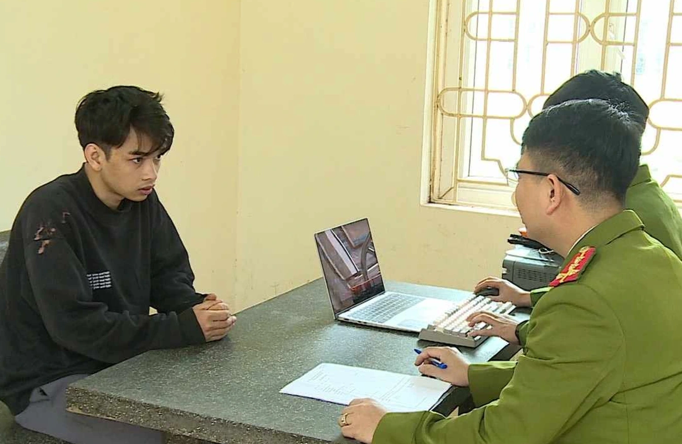 Đối tượng Nguyễn Hoài Nam trong vụ cướp giật 1 tỷ đồng ở Vĩnh Phúc. Ảnh: Công an Vĩnh Phúc.