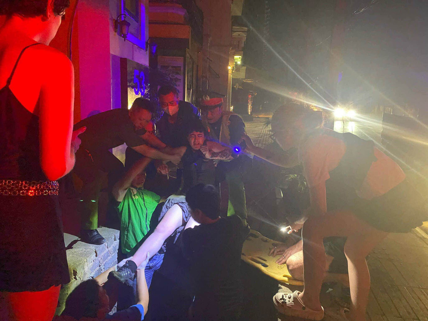 Hiện trường vụ việc. Ảnh: CA Tây Hồ