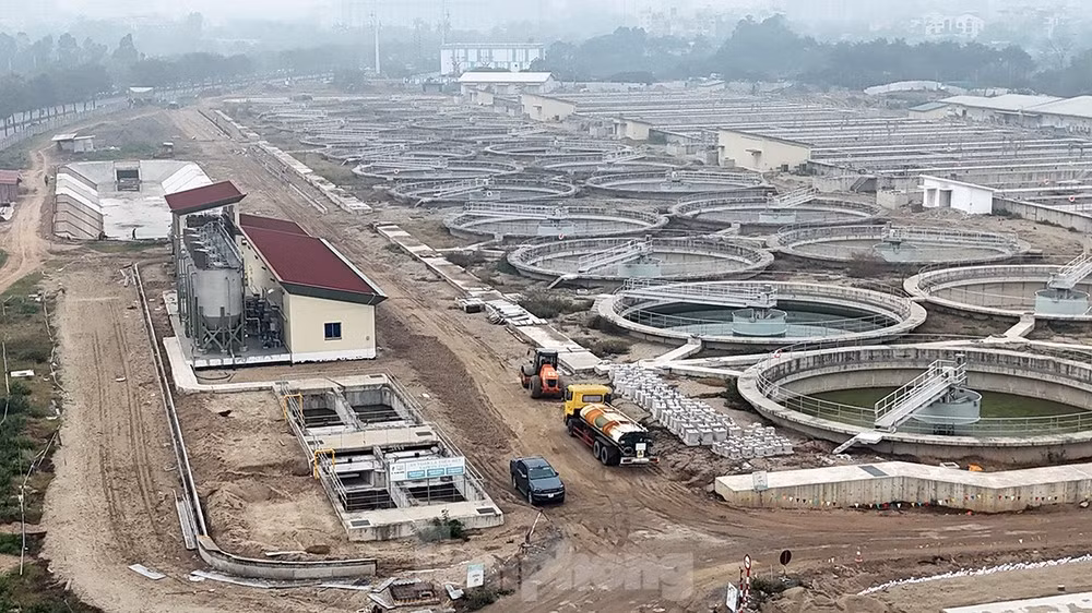 Nhà máy xử lý nước thải Yên Xá. Ảnh: Hoàng Mạnh Thắng Nhà máy xử lý nước thải Yên Xá. Ảnh: Hoàng Mạnh Thắng